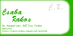 csaba rakos business card
